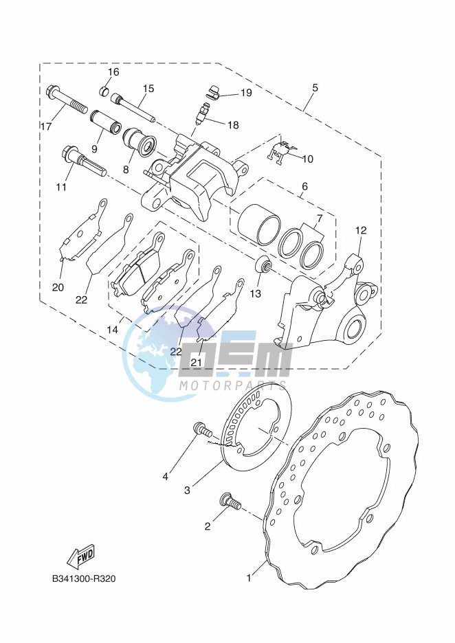 REAR BRAKE CALIPER