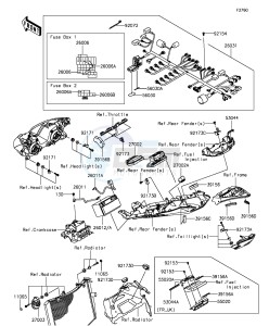 NINJA ZX-6R ZX636EGF FR GB XX (EU ME A(FRICA) drawing Chassis Electrical Equipment