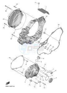 YZ450F (BR92) drawing CRANKCASE COVER 1