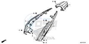 CB500XD CB500X Continue » UK - (E) drawing REAR COWL