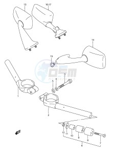 RGV250 (E24) drawing HANDLE BAR