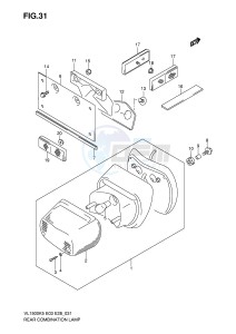 VL1500 (E3-E28) drawing REAR COMBINATION LAMP