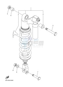 WR250R (32DN) drawing REAR SUSPENSION