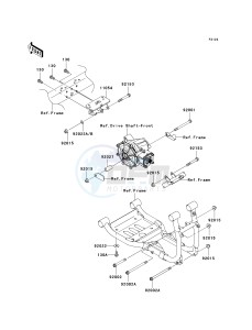 KAF 950 G [MULE 4010 TRANS4X4 DIESEL] (G9F-GAF) GAF drawing ENGINE MOUNT