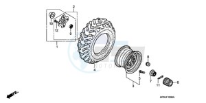 TRX500FM9 Australia - (U) drawing REAR WHEEL