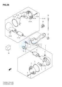 TU250X (E24) drawing TURNSIGNAL LAMP