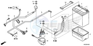 TRX420TM1E TRX420 Europe Direct - (ED) drawing BATTERY