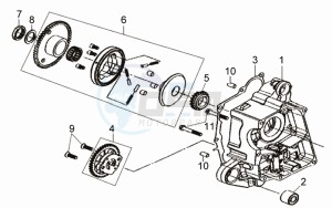 FIDDLE II 50 NEW ENGINE drawing CRANKCASE RIGHT - OIL PUMP