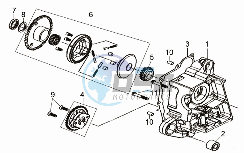 CRANKCASE RIGHT - OIL PUMP