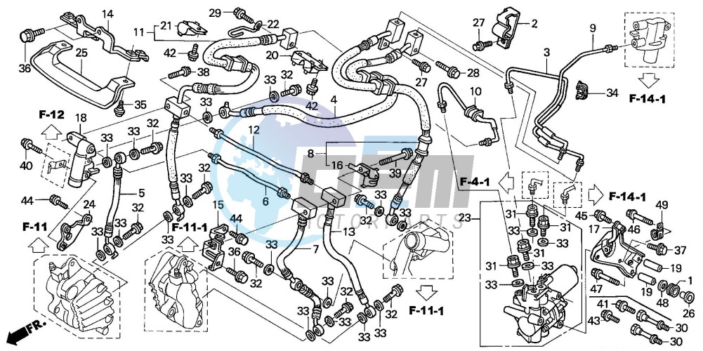 FRONT BRAKE HOSE (ST1300A)