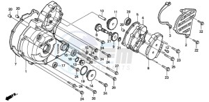 TRX300EX FOURTRAX 300 EX drawing LEFT CRANKCASE COVER