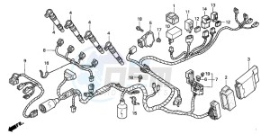 CBR600FS drawing WIRE HARNESS (1)