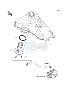 KFX450R KSF450B8F EU drawing Fuel Pump