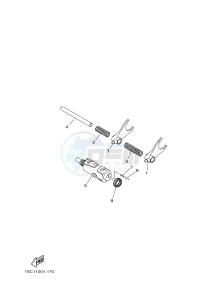 YFM300 RAPTOR 300 (1SC6 1SC7 1SC5) drawing SHIFT CAM & FORK