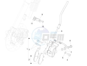 PRIMAVERA 50 4T 4V NOABS E2 (EMEA) drawing Brakes pipes - Calipers