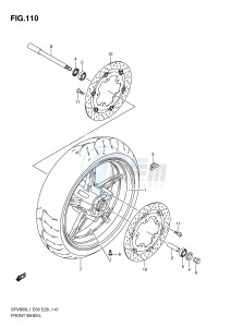 SFV650 (E3-E28) Gladius drawing FRONT WHEEL (SFV650L1 E3)