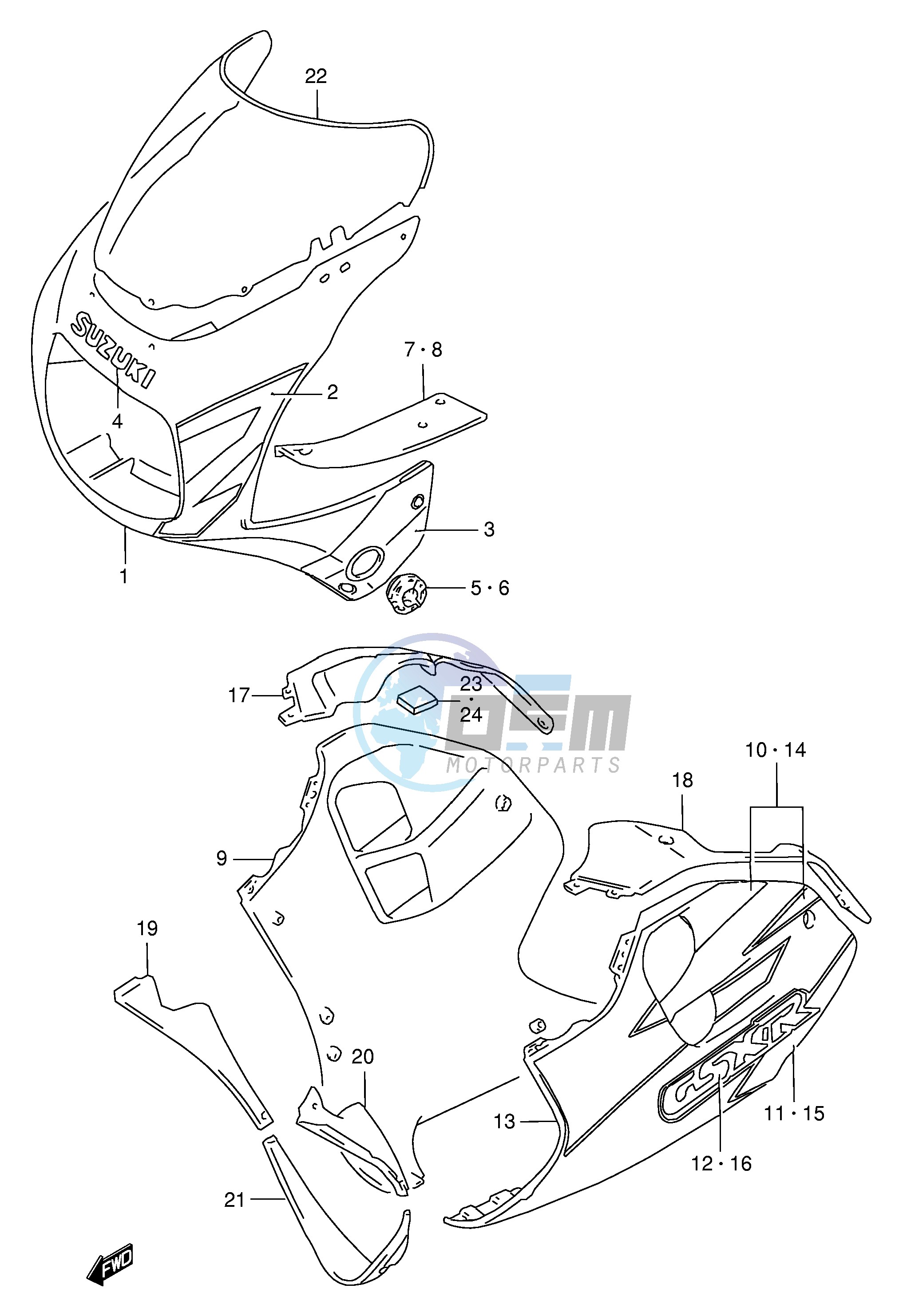 COWLING BODY (MODEL V W)