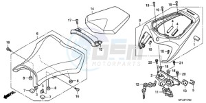 CBR1000RA9 ED / ABS REP drawing SEAT