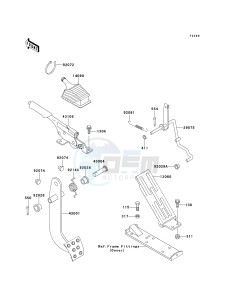 KAF 620 C [MULE 2500] (C6) [MULE 2500] drawing BRAKE PEDAL_THROTTLE LEVER