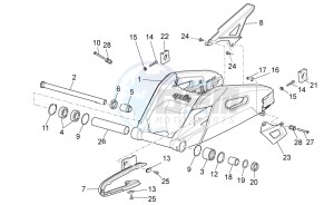 TUONO 1100 V4 FACTORY E4 SUPERPOLE ABS (APAC) drawing Swing arm