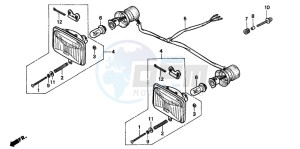 TRX300 FOURTRAX 300 drawing HEADLIGHT