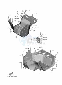 YXF850ES YXF85WPSK (BG4K) drawing STAND & FOOTREST