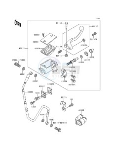 KX 250 K [KX250] (K2) [KX250] drawing FRONT MASTER CYLINDER