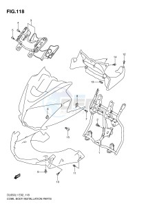 DL650 (E2) V-Strom drawing COWL BODY INSTALLATION PARTS