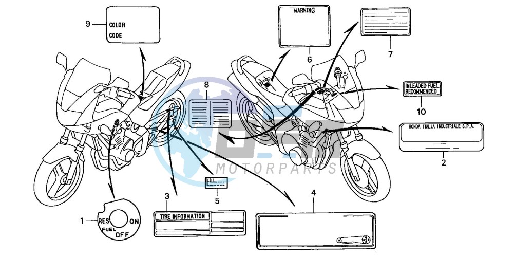 CAUTION LABEL (CB600F22)