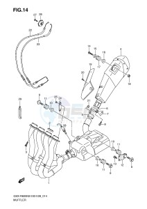 GSX-R600 (E3-E28) drawing MUFFLER