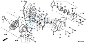 VFR800XB Crossrunner E drawing WATER PUMP