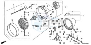 VT750C9 Australia - (U / MK) drawing HEADLIGHT