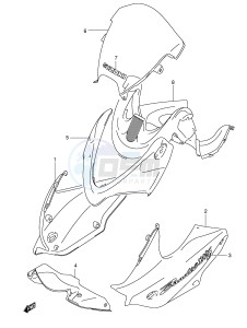 GSF1200 (E2) Bandit drawing COWLING BODY (GSF1200SK3)