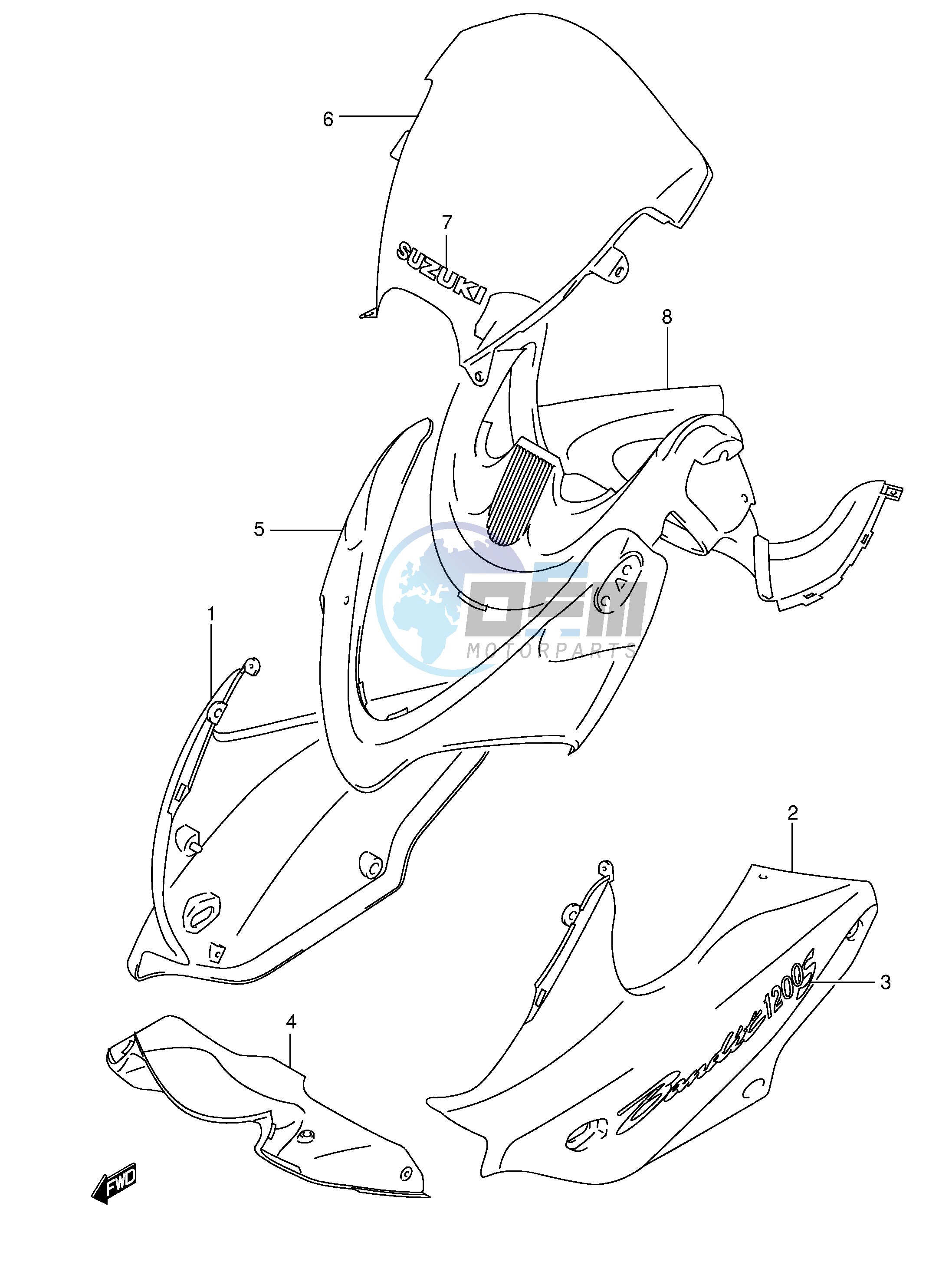 COWLING BODY (GSF1200SK3)