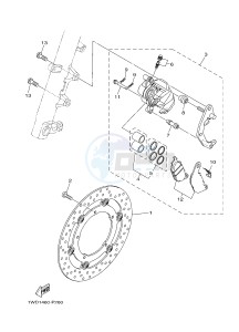 MTN-320-A MT-03 ABS (B084) drawing FRONT BRAKE CALIPER