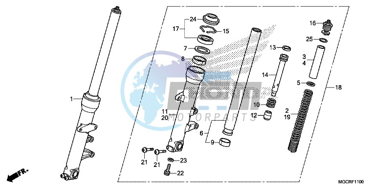 FRONT FORK (CB1100CA/CAD/TA/TAD)