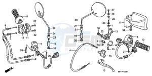 XL700V9 F / CMF drawing HANDLE LEVER/SWITCH/CABLE