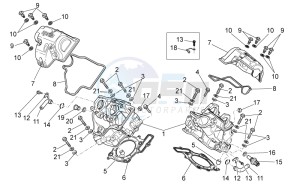 SXV 450-550 2009-2011 drawing Cilinder head