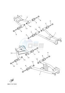 YFM450FWBD YFM45KPXJ KODIAK 450 EPS (BB51) drawing REAR ARM