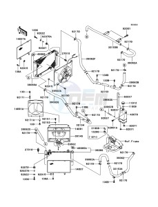 MULE 3010 DIESEL 4x4 KAF950B7F EU drawing Radiator