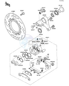 ZX 1000 B [NINJA ZX-10] (B3) [NINJA ZX-10] drawing REAR BRAKE