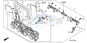 CB1000RAC drawing THROTTLE BODY