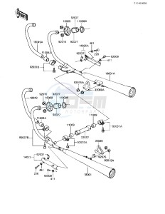 KZ 650 H [CSR] (H3) [CSR] drawing MUFFLERS -- 83 H3- -