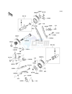 KSV 700 A [KFX700 AND V FORCE] (A1-A2) [KFX700 AND V FORCE] drawing CAMSHAFT-- S- -_TENSIONER-- KSV700-A1- -