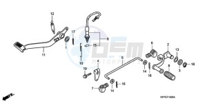 CBR125RWA Germany - (G / WH) drawing PEDAL