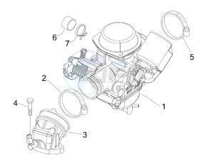 X Evo 125 Euro 3 (UK) drawing Carburettor, assembly - Union pipe