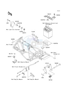 KLF 250 A [BAYOU 250] (A6F-A9F) A7F drawing FRAME FITTINGS