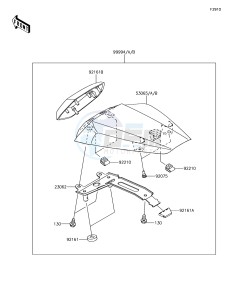 NINJA ZX-10R ZX1000SJF XX (EU ME A(FRICA) drawing Accessory(Single Seat Cover)