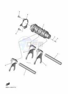 YZF690 YZF-R7 (BEBG) drawing SHIFT CAM & FORK