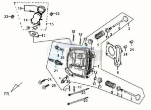 ORBIT 50 drawing CYLINDER HEAD / INLET